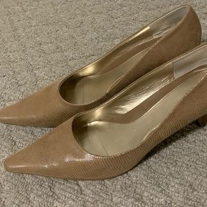 Faux snake skin heels